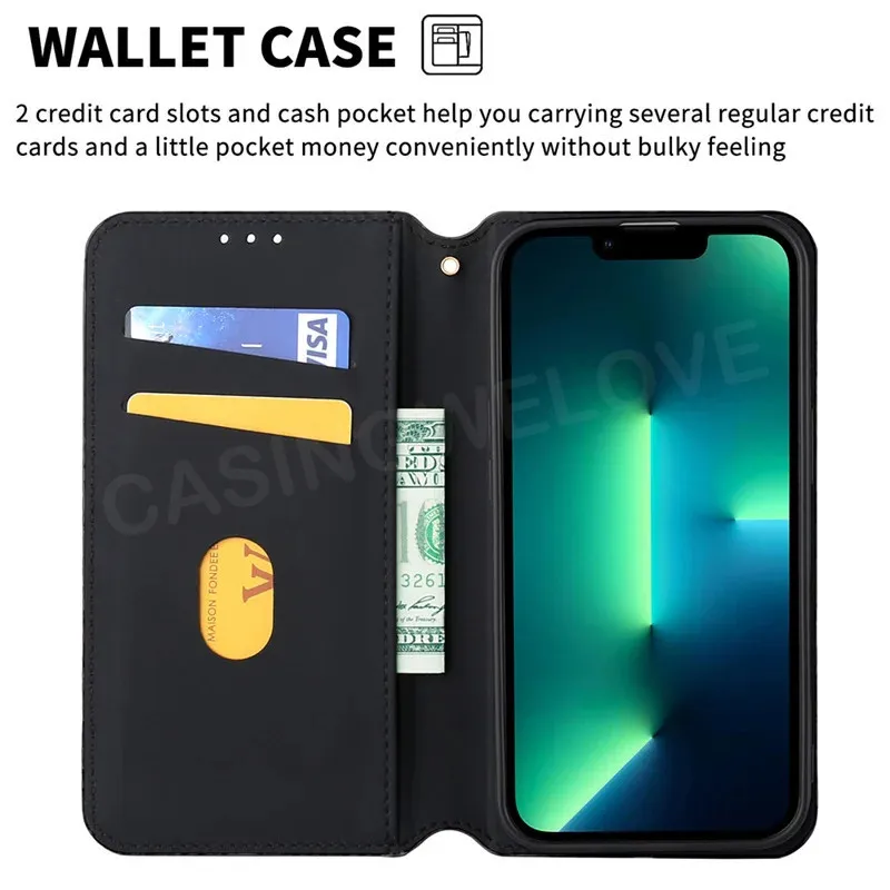 Luxury Flip Leather Wallet Case For HONOR 200 LITE - 360 Protection & Kickstand