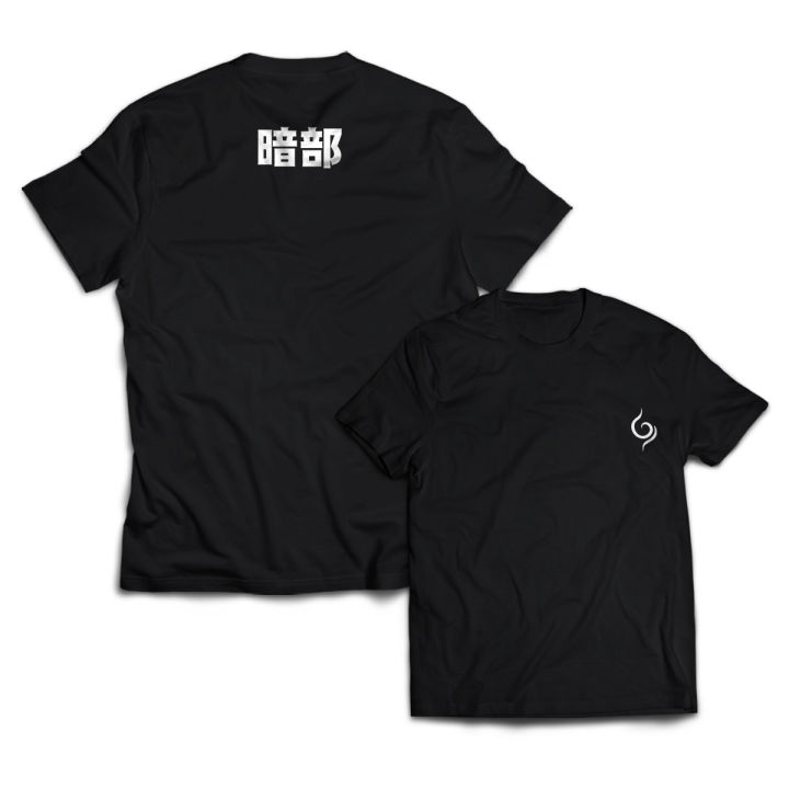 Baju Kaos Pria Anime Naruto ANBU DB Tulisan Kanji Dewasa Unisex Kaos Pandemik