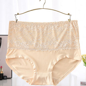 [60KG-150KG] LOVEENA PLUS Size High Waist Seamless Lace Panties Women Underwear UW99110