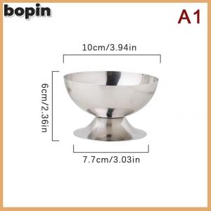 Bopin 2023 New Stainless Steel Goblet Cup Ice Cream Dessert Salad Bowl Fruit Plate Snack Dish KTV Bar Supplies