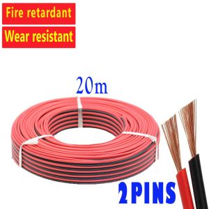 Parallel Red Black Wire LED Light Speaker Audio Box 2 Core Dual Motor Monitoring Power Extension Cord