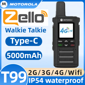 MOTOROLA T99 Zello Walkie Talkie 5G Android With Bluetooth WIFI Poc Network Two Way Radio Long Range