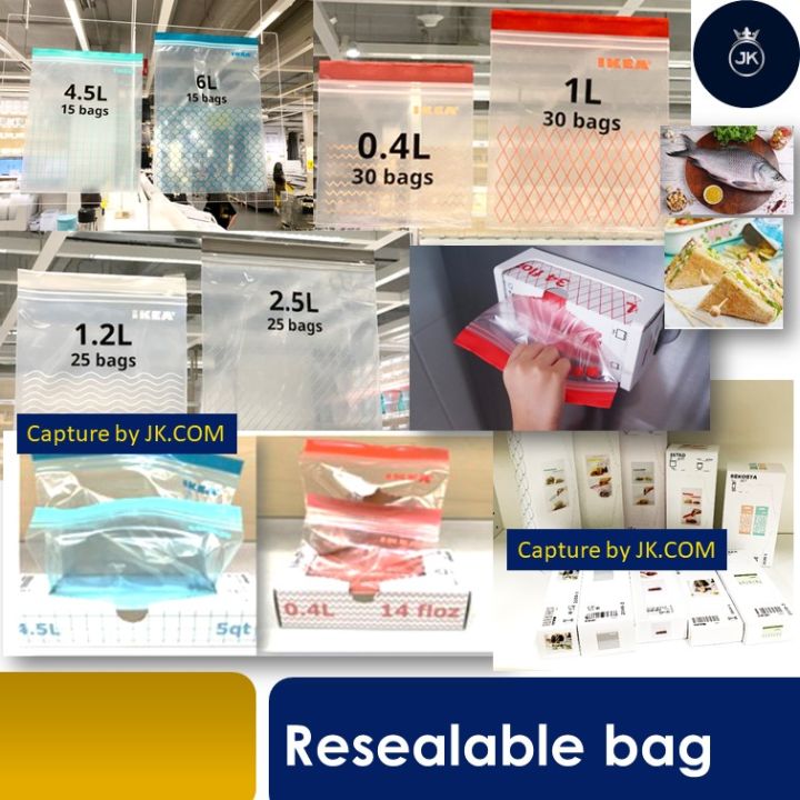 iKea zip bag resealable bag food Storage Bag Transparent Storage