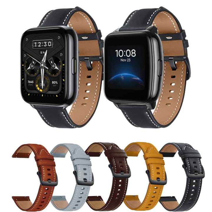 22mm Leather Strap for Realme Watch Pro Smartwatch