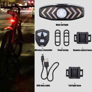 Detachable Bike Tail Light Remote Control Bicycles Rear Light Rechargeable Lamp for Easy Installation and Use