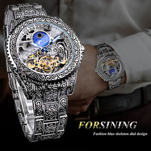 Mới Forsining Đồng hồ cơ nam Tourbillon Đồng hồ tự động rỗng sang trọng chống thấm nước Đồng hồ thời trang nam mới