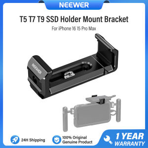 NEEWER SSD Holder Mount with Cold Shoe for Samsung T5 T7 T9 SSD Clamp Compatible with Neewer Smallrig Phone Cage Rig UA051