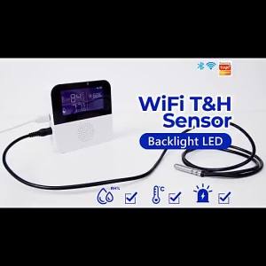 SMATRUL Tuya Wifi Temperature Humidity Sensor Smart Safety Home Indoor Alarm Hygrometer Monitoring Detector Usb Powered For Plants Aquarium Winery