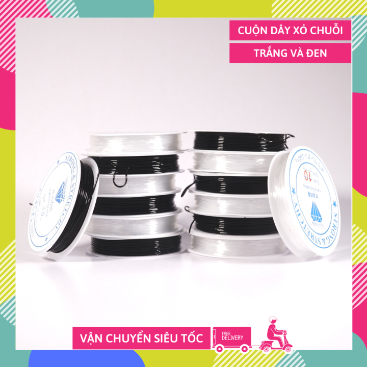Cuộn dây xỏ chuỗi hạt trơn vòng tay cước xâu chuỗi hạt siêu bền - Nhiều màu