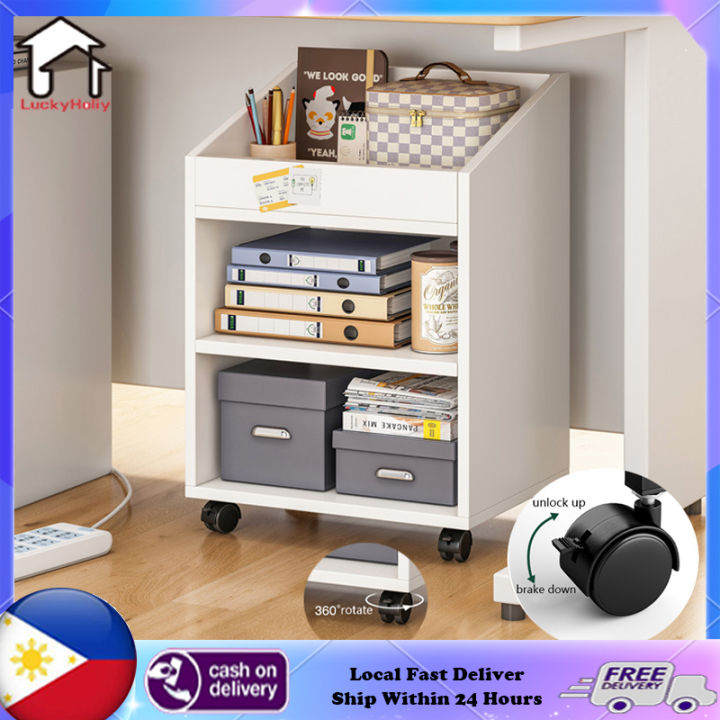 【COD&Local】Under Desk Organizer With Wheels 1/3 Layers