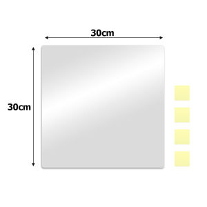 10Pcs 30x30cm Acrylic Flexible Mirror Sheets / Self Adhesive Door Mirror Tiles / Cuttable Wall Mounted Mirror Stickers for DIY Room Decor