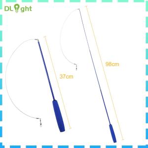 【New Arrival】 Interactive Cat Teaser Wand Stick with Feather Attachments Multi-function Play Toy for Cats