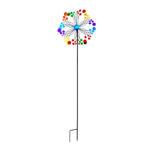 สปินเนอร์กังหันลมหมุนได้แบบไดนามิกเหมาะสำหรับตกแต่งสนามหญ้ากลางแจ้งกันฝุ่นสปินเนอร์ศิลปะสวนโลหะ