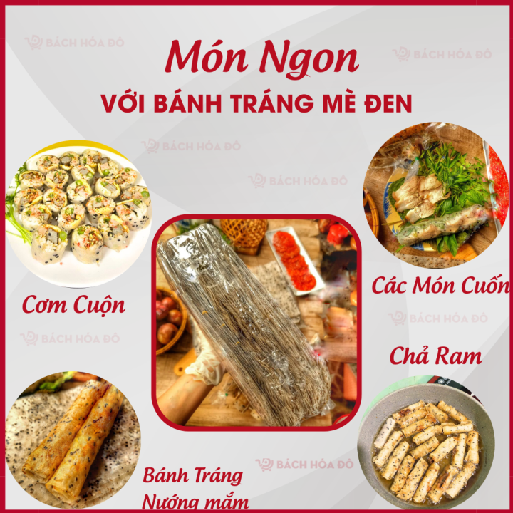 (100miếng Bánh tráng mè đen đặc sản Ninh thuận hàng loại dày ,bánh tráng nhúng mè đen,bánh tráng nướng,bánh tráng cuộn