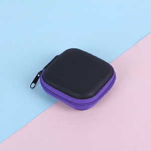 Murah Banget - Dompet Headset & Koin Petak / Pouch Penyimpanan Headset / Pouch 2 Warna Persegi / Earphone Pouch Serbaguna