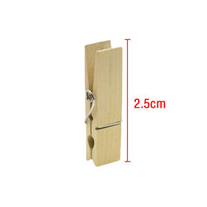 100Pcs 2.5*0.3cm Natural Mini Wooden Clips DIY Decorative Photo Postcard Wood Clips