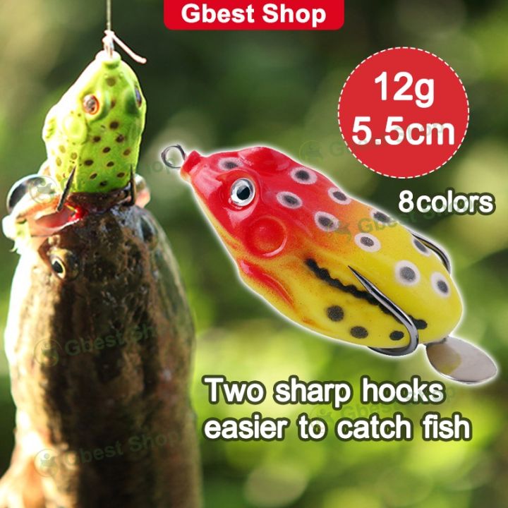 Soft jump frog bait fishing casting fish lure katak tipu haruan