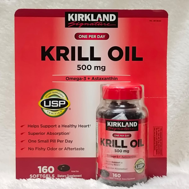 Kirkland Krill Oil 500 mg 160 Softgels Lazada Indonesia