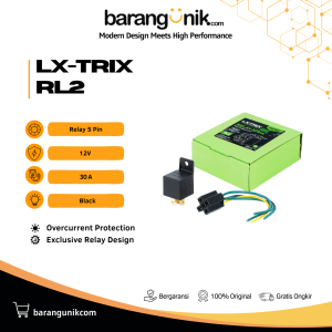 PAKET SOCKET RELAY SET HOLDER GANDENG 5 PIN KAKI + HOUSING RL2 LAMPU UTAMA TEMBAK LASER - LX-TRIX