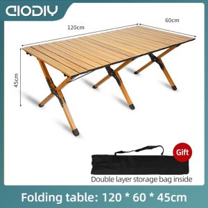 AIODIY Portable Folding Camping Table Chair Set Complete Outdoor Picnic Gear Integrated For Camping