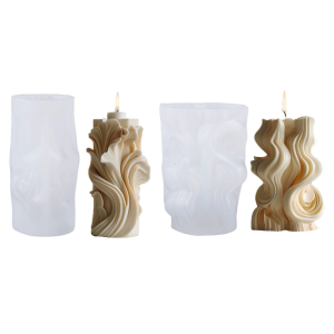 Waved Pillar Silicone Molds Plasters Molds Spirals Flower Shape Molds Ornament Epoxy Resin Molds Casting Molds