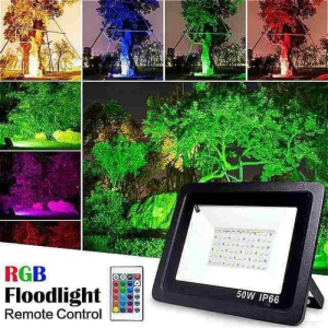Lampu Sorot SMD LED 10 watt 20 watt 30 watt 50 watt IP66 Lampu Tembak Floodlight Lampu Hias RGB dengan Remote