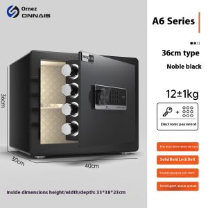 Safe Box Fingerprint Unlock Cash Box Thickened Safe Box For Home Widened Safety Box Alarm Box With Lock