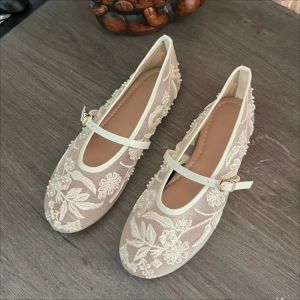 Womens Shoes Exquisite Comfortable Ballet Flats Summer Ballerina Shoes for Women 2026 New White Mary Jane Shoe Zapatos De Mujer