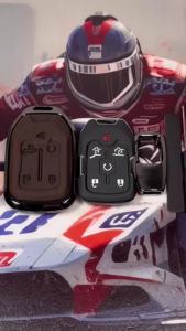 Key Fob Cover for 2019-2023 SierraSilverado 1500 2500HD(K-Brown) Leather Key Case Shell Full ProtectionCompatible with Acadia Terrain Yukon Tahoe Smart Remote 5 Buttons