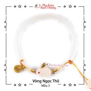 Vòng Tay Thỏ Ngọc Xinh Xắn Đáng Yêu Mẫu 2023 Có sẵn