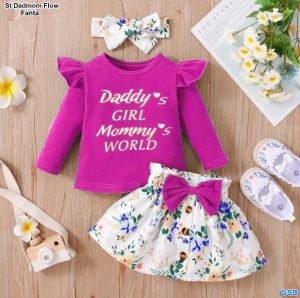 GSD - New Set Baju Anak Perempuan Terbaru 2021 / Setelan Baju dan Rok Anak Usia 3-5 tahun - St dadmom Pita Free Bando