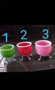 Pot Bunga Rotan Sintetis 17cm