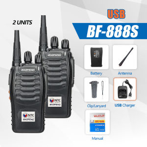 Baofeng BF-888S Walkie Talkie 5 Watts 16 Channels Two-Way 400-470mHz Radio FM Radio UHF Transceiver 5KM Long Range Original COD
