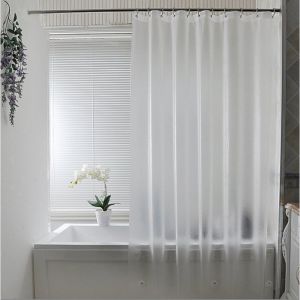 mcute COD ม่านห้องน้ำ 3D ม่านกันน้ำ EVA สีใส Shower Curtain Clear Thicker Waterproof Plastic 1.8*1.8m/1.8*2m