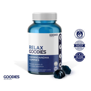 GOODIES NUTRITION Ashwagandha Gummies – Relax Goodies – 1 bottle (60 Gummies) - Reduces Anxiety & Improves Mood