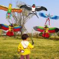 Mainan Layang Layangan Anak Anak Kecil Anti Air Layangan Elang Bahan Parasut Dengan Penggulung Benang Layang Layang Karakter Elang Set Dengan 80cm Tongkat Joran Layang. 