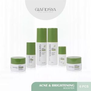 Ready Paket Booster Bright and Glow Glafidsya Lab (Isi 6 Free Face Mist) | Acne and Brightening