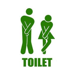 Dễ dàng để áp dụng nhà vệ sinh biểu tượng Sticker nhà vệ sinh miếng dán WC cho phòng tắm decors độ bền và bền màu đề can PVC