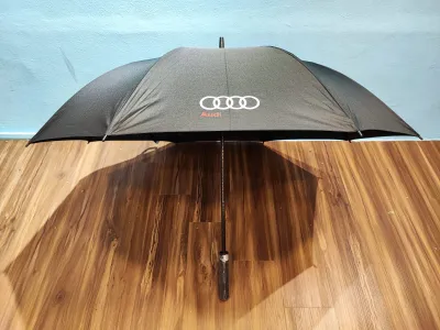 Audi Premium Large Umbrella Audi Golf Umbrella Audi Long Umbrella Windproof Waterproof UV Protection Rainy Day Sunny Day 8-Rib Fiberglass Business Umbrella with Premium Handle