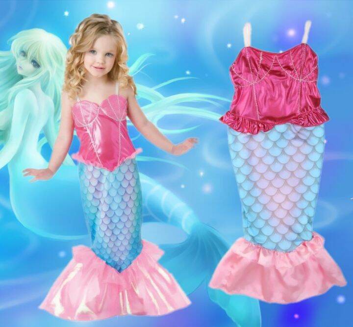 [Pickmine] Hot Girl Kids Swimmable Mermaid Tail Bikini Swimsuit ...