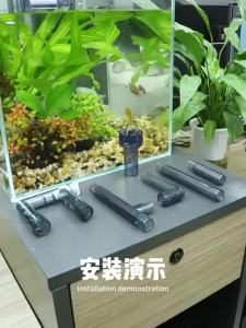 TOPOP Aquarium Hang-On Filter Fish Tank 6.8/6W Water Purification Circulation Waterfall Filter Pump Oil Skimmer Adjustable Flow Ultra Silent