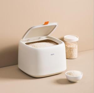 Vision Kitchen Rice Storage Bucket Grains Container Flour Anti-moisture Storage Box With Lid PP Safe Material 10 Liters