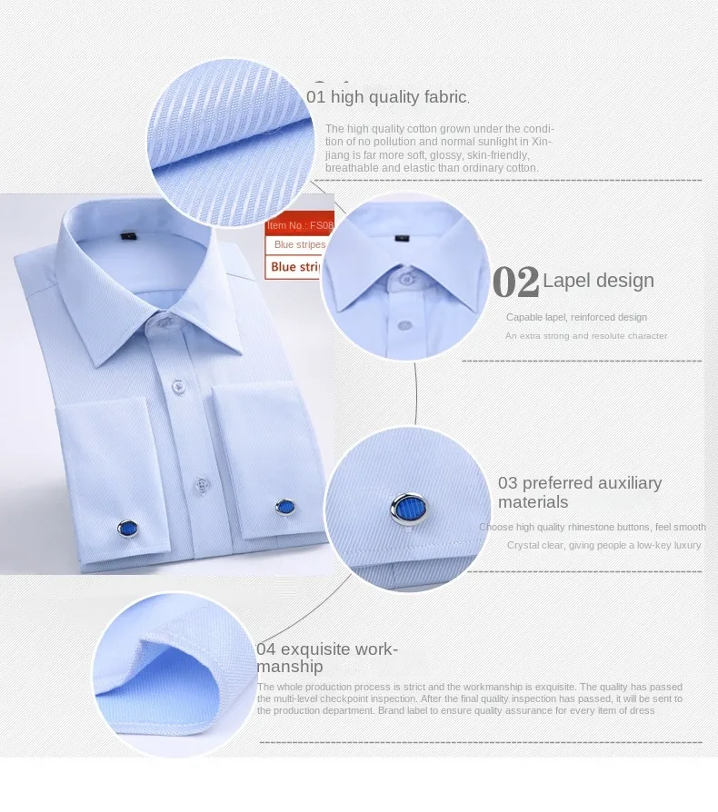 formal french cuff dress shirt reviews Cutaway Collar White Premium Weave Shirt French Cuff 42 / US 16.5 main image 0