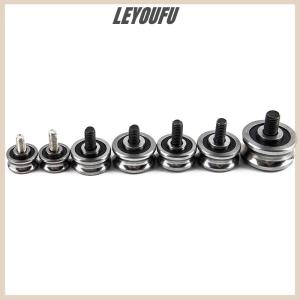LEYOUFU SG15 SG20 SG25 SG66+M5 M6 M8 Screw Steel Pulley Ball Bearings Track Guide Roller