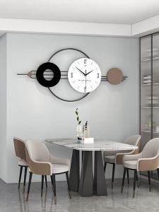 Unique Creative Wall Clock Living Room Fashionable Modern Clock High-End Feeling Wall Hanging Restaurant Entrance Background DecorativeFast shipping
