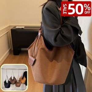 ZEFAN 【COD】กระเป๋า Vintage Frosted ความจุขนาดใหญ่กระเป๋า Tote เดินทางกระเป๋าสะพายสุภาพสตรีกระเป๋าสะพายใหม่สบาย ๆ