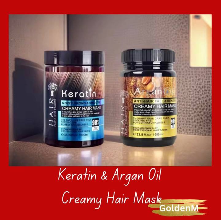 Keratin Hair Protein And Argan Oil Hair Creamy Hair Mask Lazada Ph 6413