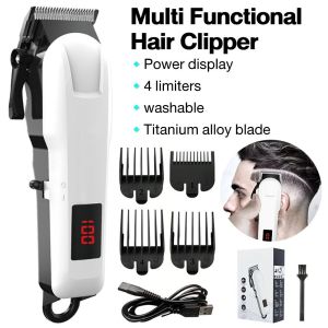 MUNCHX Rechargeable Hair Clipper LCD Professional Shaver Razor Electric Hair Clipper For Men