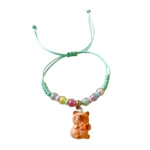 Distinctive Resin Capybara Bracelet Handwoven String Bracelet Fashion Wrist for Own Style and Gift Giving