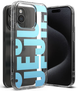 RINGKE® FUSION DESIGN Compatible iPhone 15 Pro Max/ 15 Pro Clear Hard Back with Seoul Design Shockproof TPU Bumper Cover Case